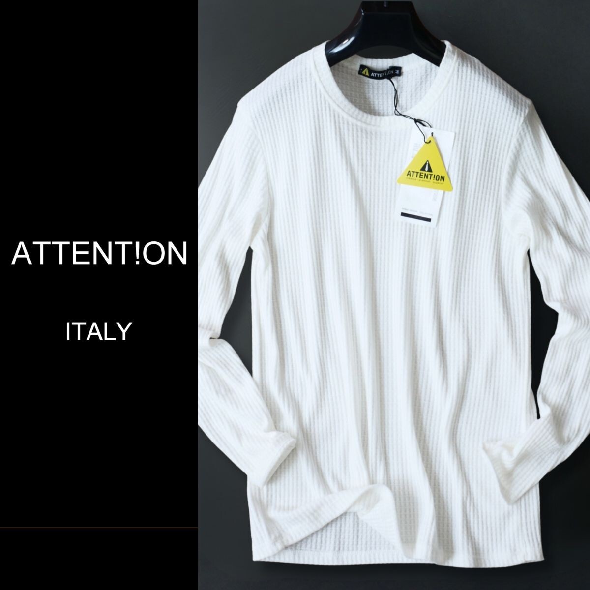 dn370●中部イタリアの街着ブランド●模様編みニットトップス●イタリア製●L拍卖