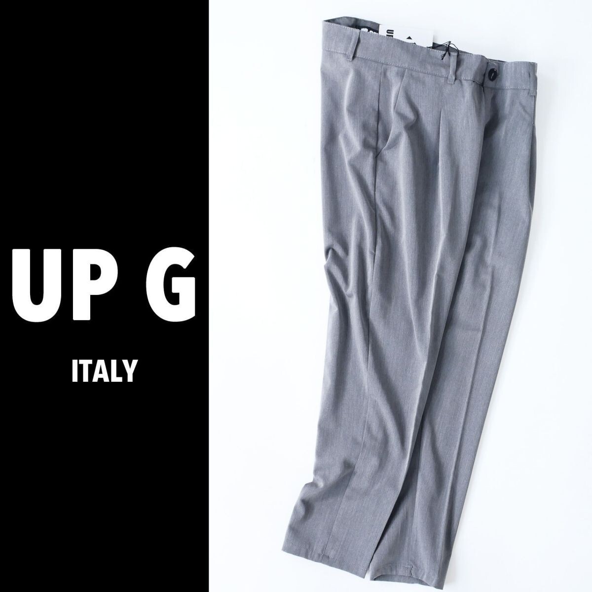 dn429●S●北イタリア 街着ブランド●デザインクロップドパンツ●着脱ストラップ付き拍卖