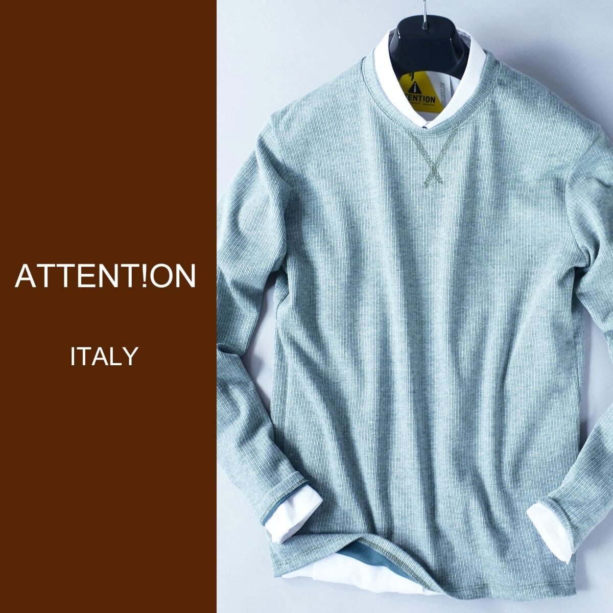 dp295●XL●プレフォール●中部イタリアの街着ブランド●ソフトなトップス●イタリア製●グリーン系拍卖