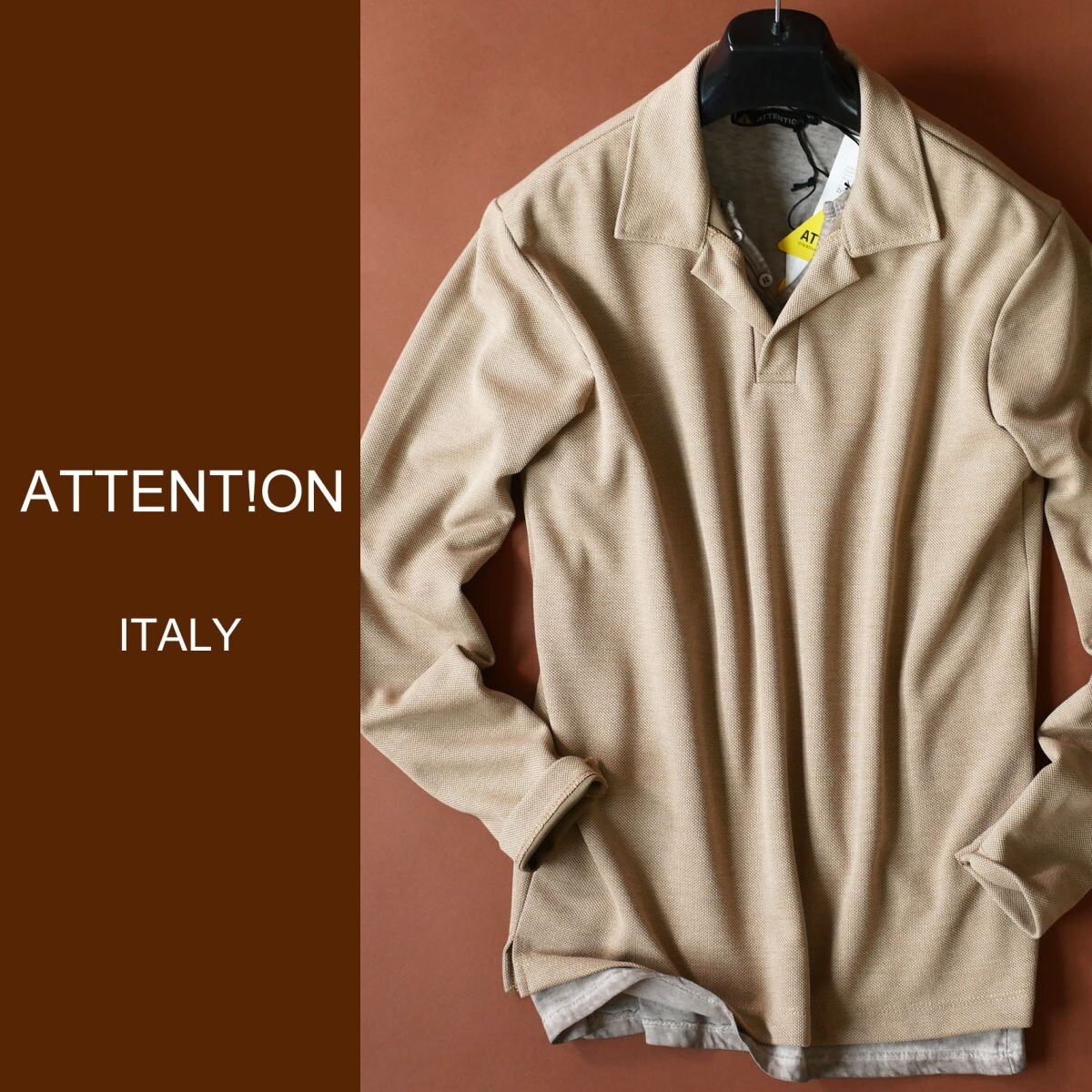 dp315●S●プレフォール●中部イタリアの街着ブランド●デザインポロシャツ●イタリア製拍卖