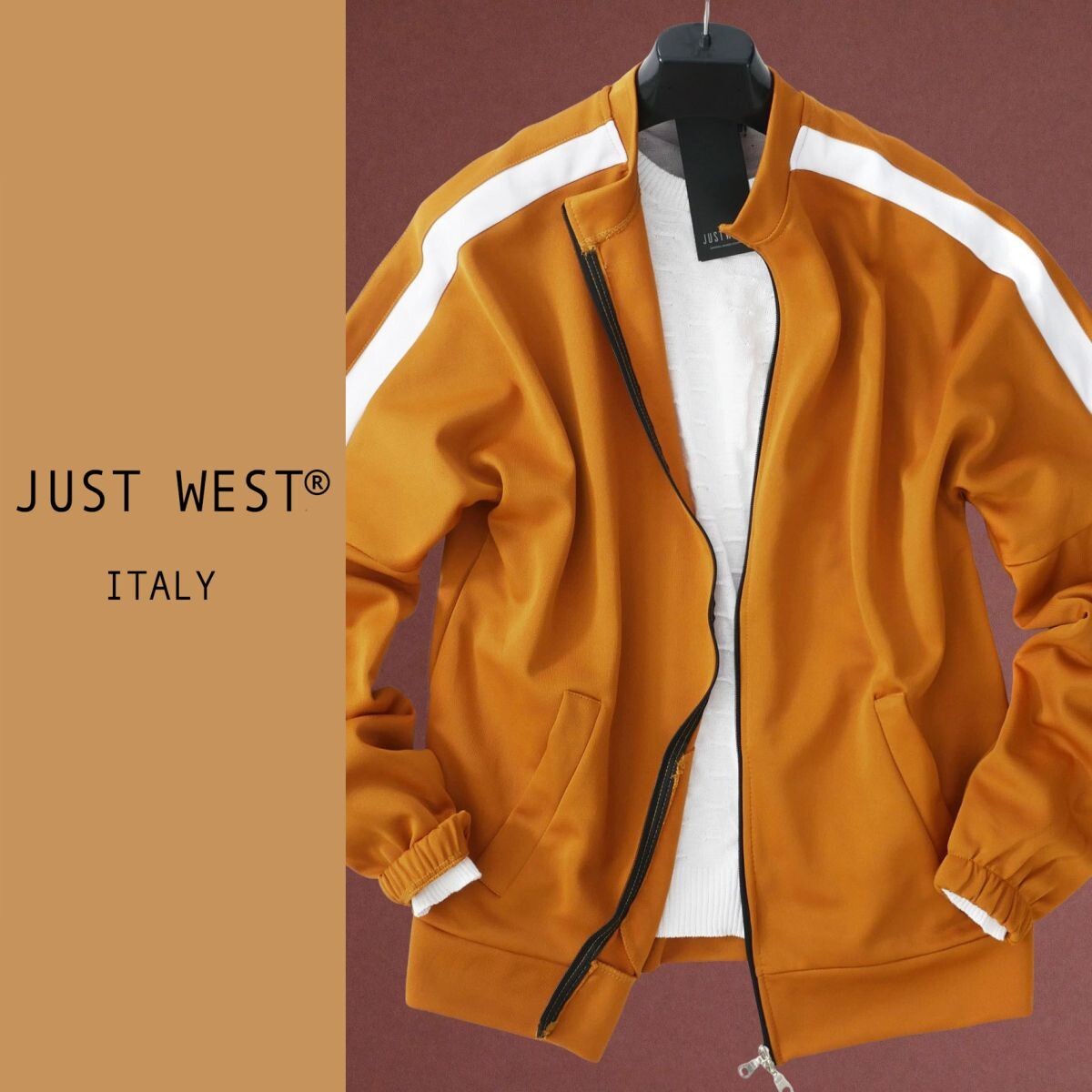 dp319●M●北イタリア 街着ブランド●デザインジップブルゾン●イタリア製●拍卖