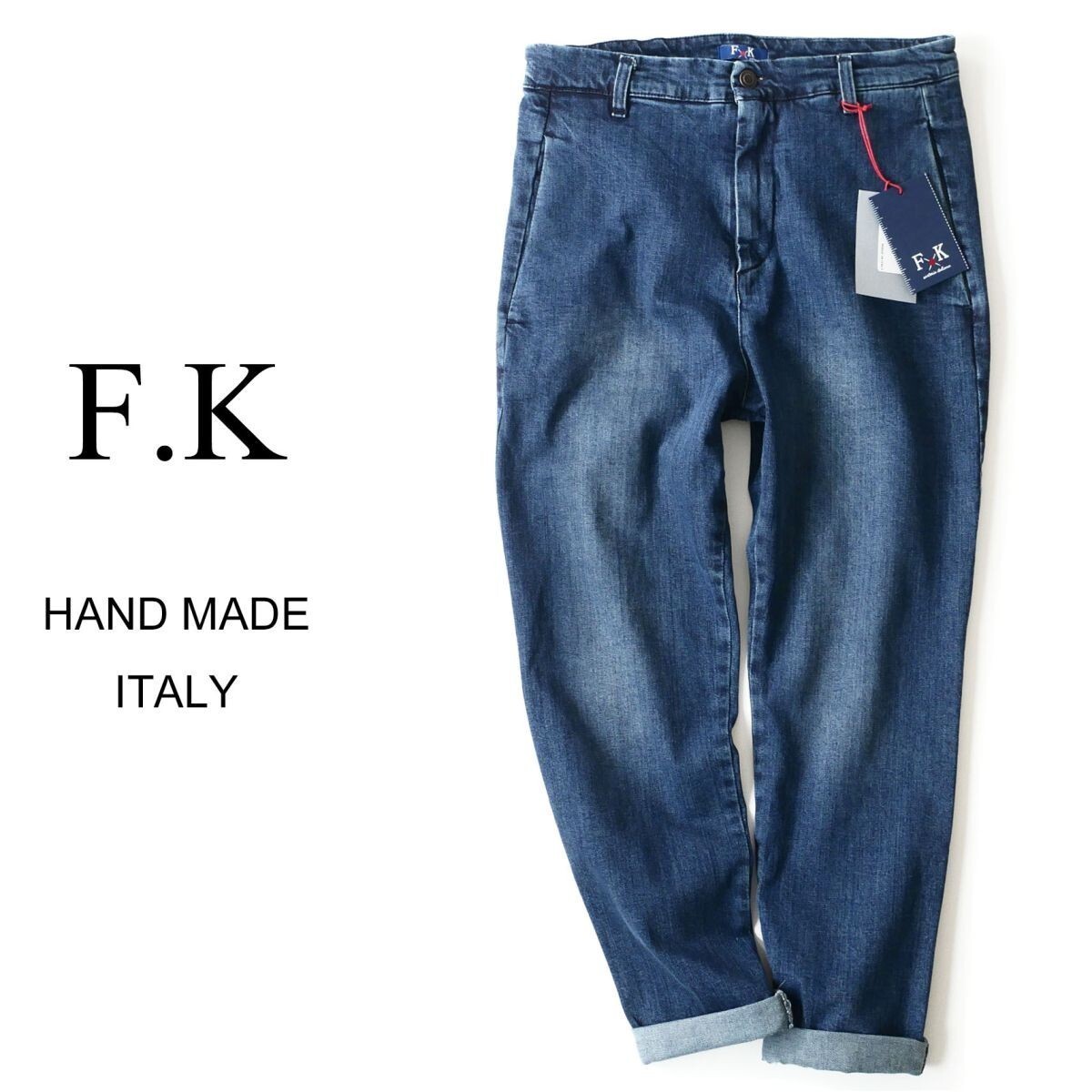 dp337●48●プレフォール●フィレンツェの街着ブランド●大人の厚口デニムパンツ●ジーンズ●ブルネロクチネリのスタイルにも拍卖