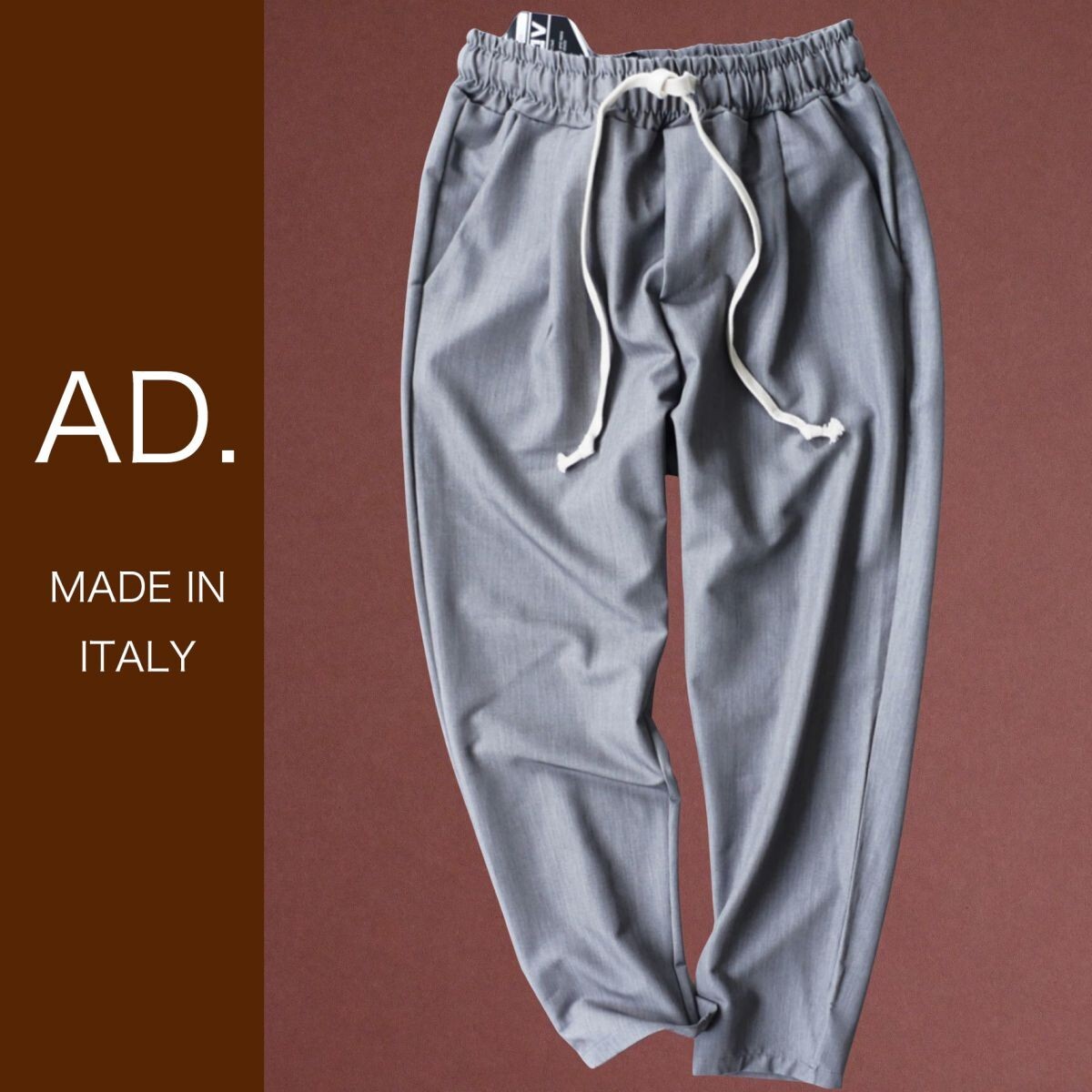 dp436●M●L●プレフォール●ミラノの街着ブランド●イタリア製●ドロストデザインパンツ拍卖