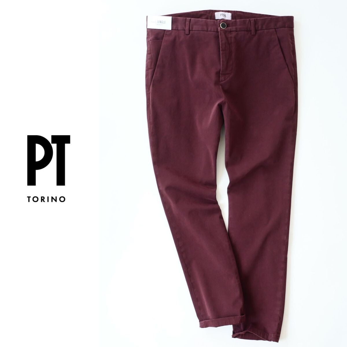 dp618●PTトリノ●大人の上質●しっとりコットンデザインパンツ●秋冬●32●ヤコブコーエンお好きな方も拍卖