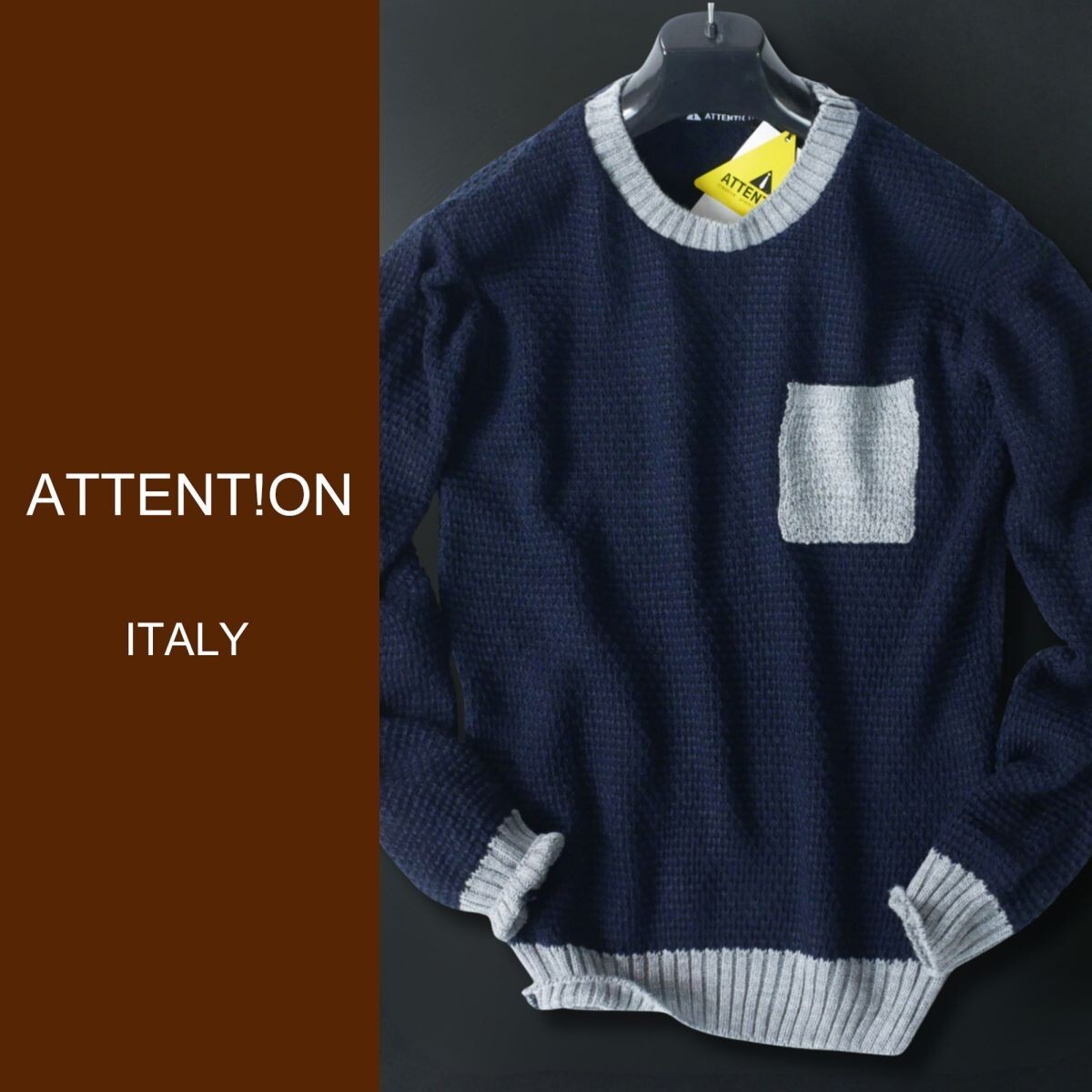 dr016●XL●XXL●選択可●中部イタリアの街着ブランド●独自の編み模様●ニットセーター●イタリア製拍卖