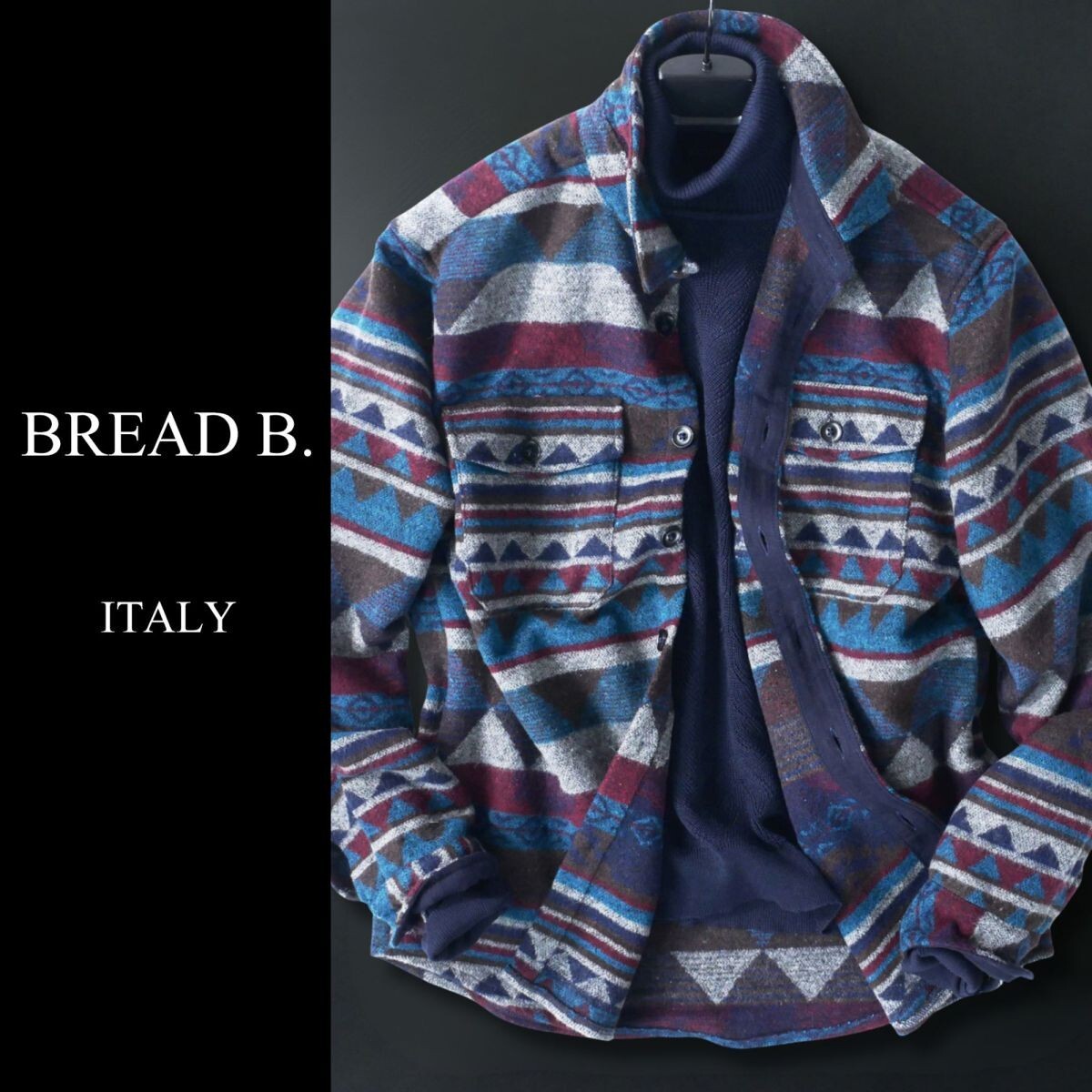 dr013●M●L●XL●選択可●イタリアの街着新ブランド●オーバーシャツジャケット●2024-25.AW新色ミックスカラー拍卖