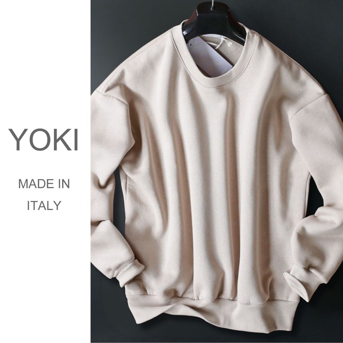 dr029●L●イタリア街着ブランド「YOKIヨーキ」●絶妙な新色●2024-25.秋冬●トレーナー拍卖