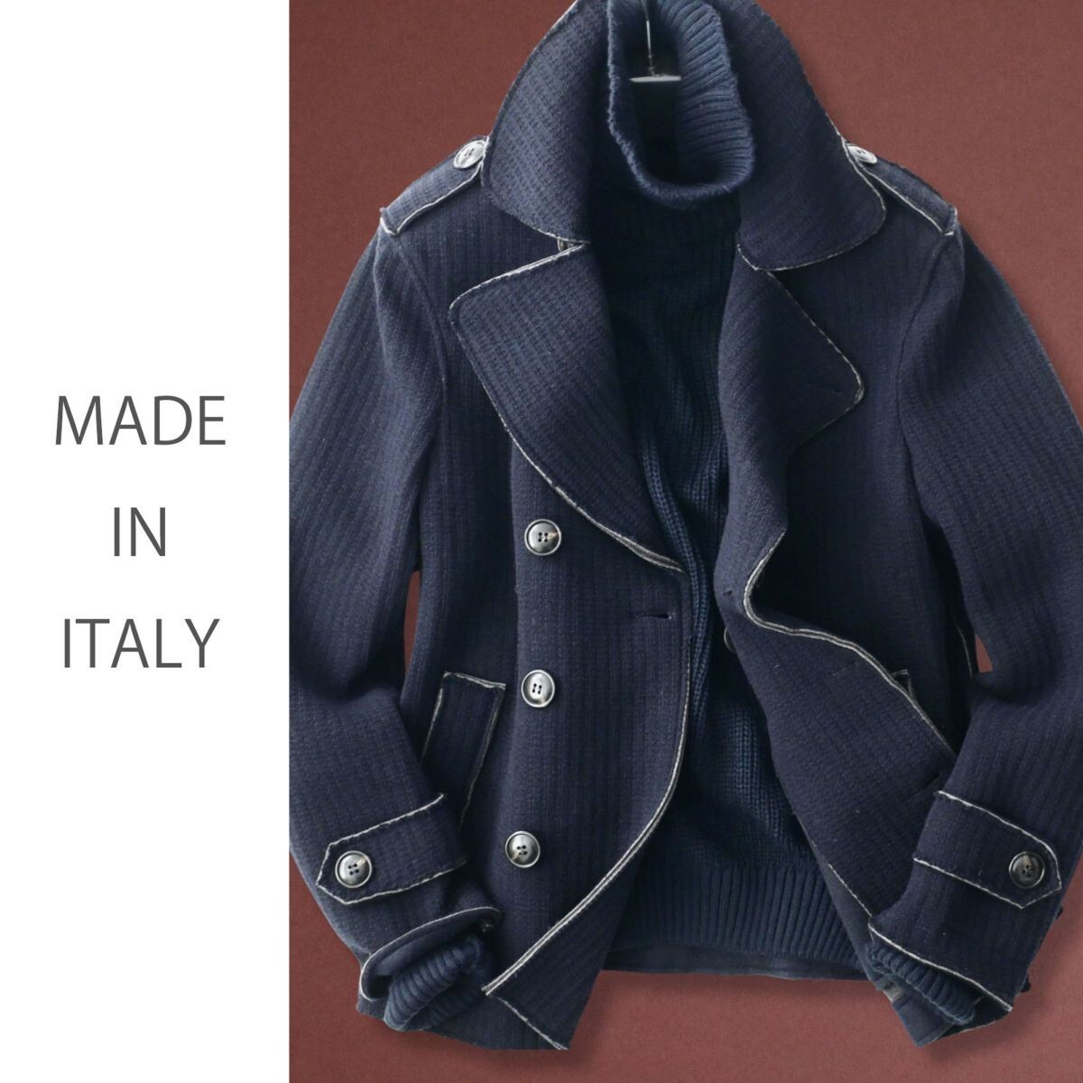 dr036●M●L●XL●XXL●選択可●イタリア製デザイナーズメゾンスタジオ●ストレッチ●ニットコート●メンズ拍卖