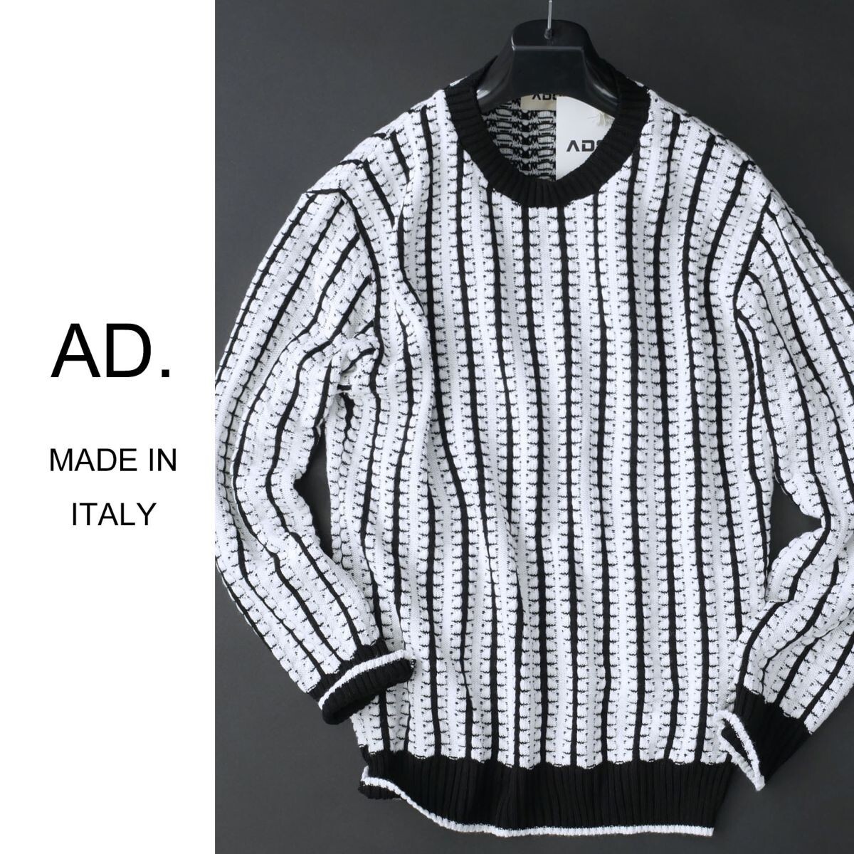 dr078●M●L●選択可●ミラノの街着ブランド●AD.メイドインイタリー●イタリア製●ニットセーター拍卖