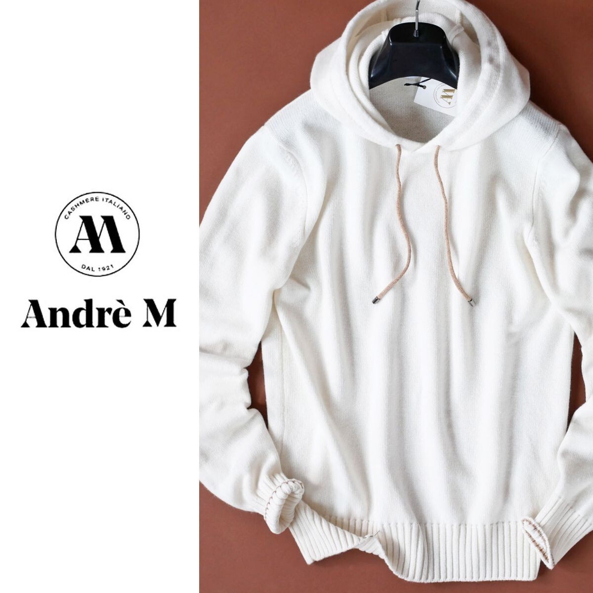 dr108●イタリア製熟練ブランド●カシミヤウール●ラグジュアリーなパーカータイプ●ニットセーター●今季●メンズ●50拍卖