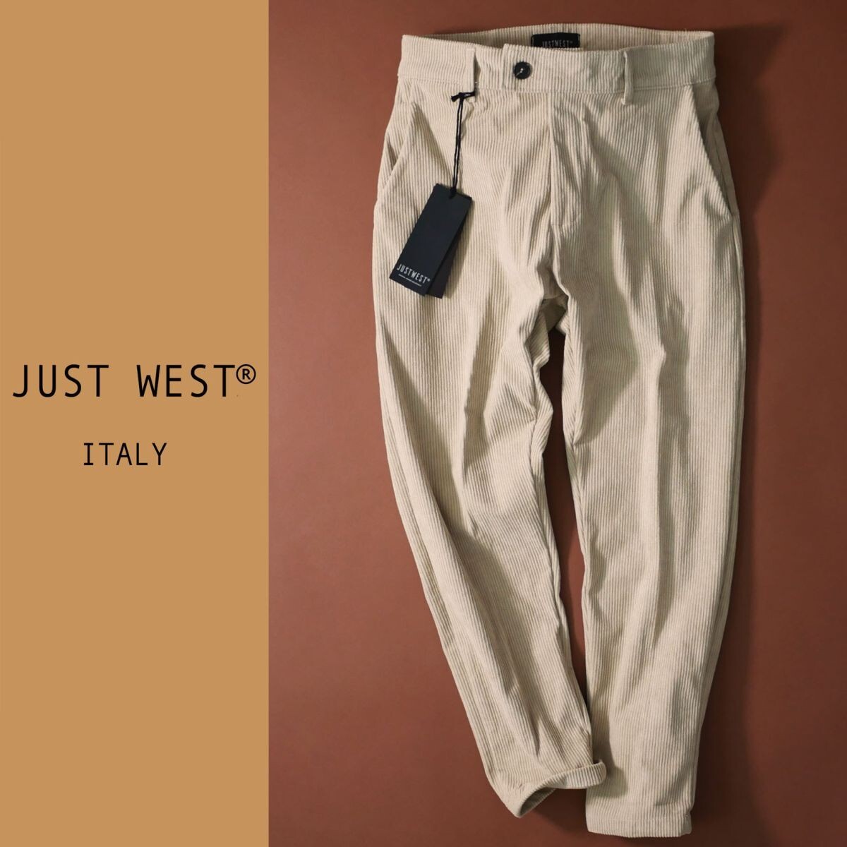 dr124●S●L●XXL●選択可●今季イタリアのボトムスタイル!●ベルテッドテーパードパンツ●メンズ拍卖