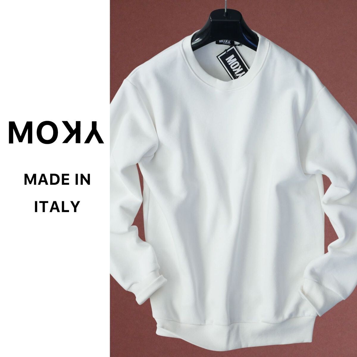 dr126●L●イタリア製街着●スポーティーなラウンジウェアブランド●クルーネックスウェットシャツ拍卖