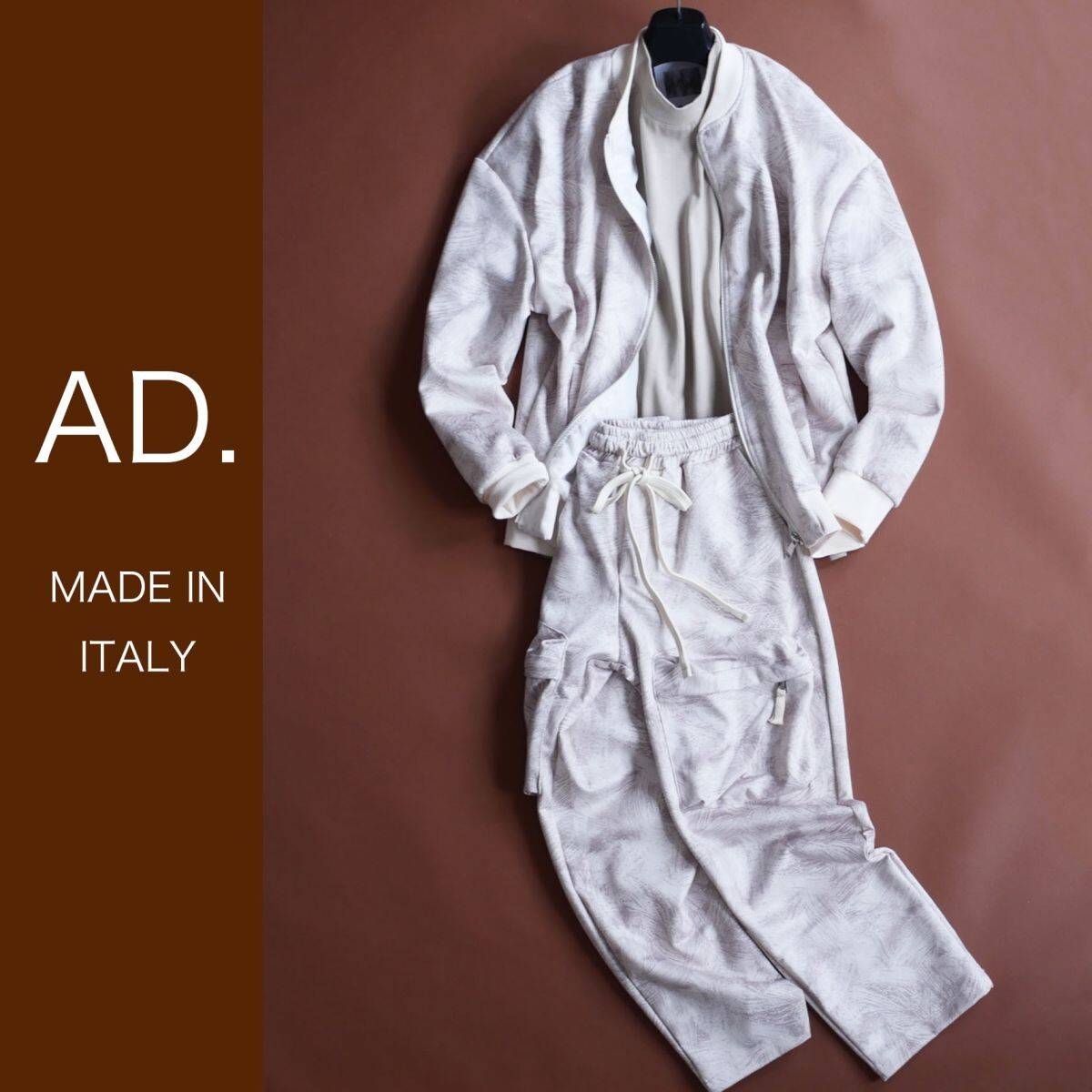 dr316p●M●L●選択可●AD.メイドインイタリー●シルクのような生地感●今季ドローストリングパンツ拍卖