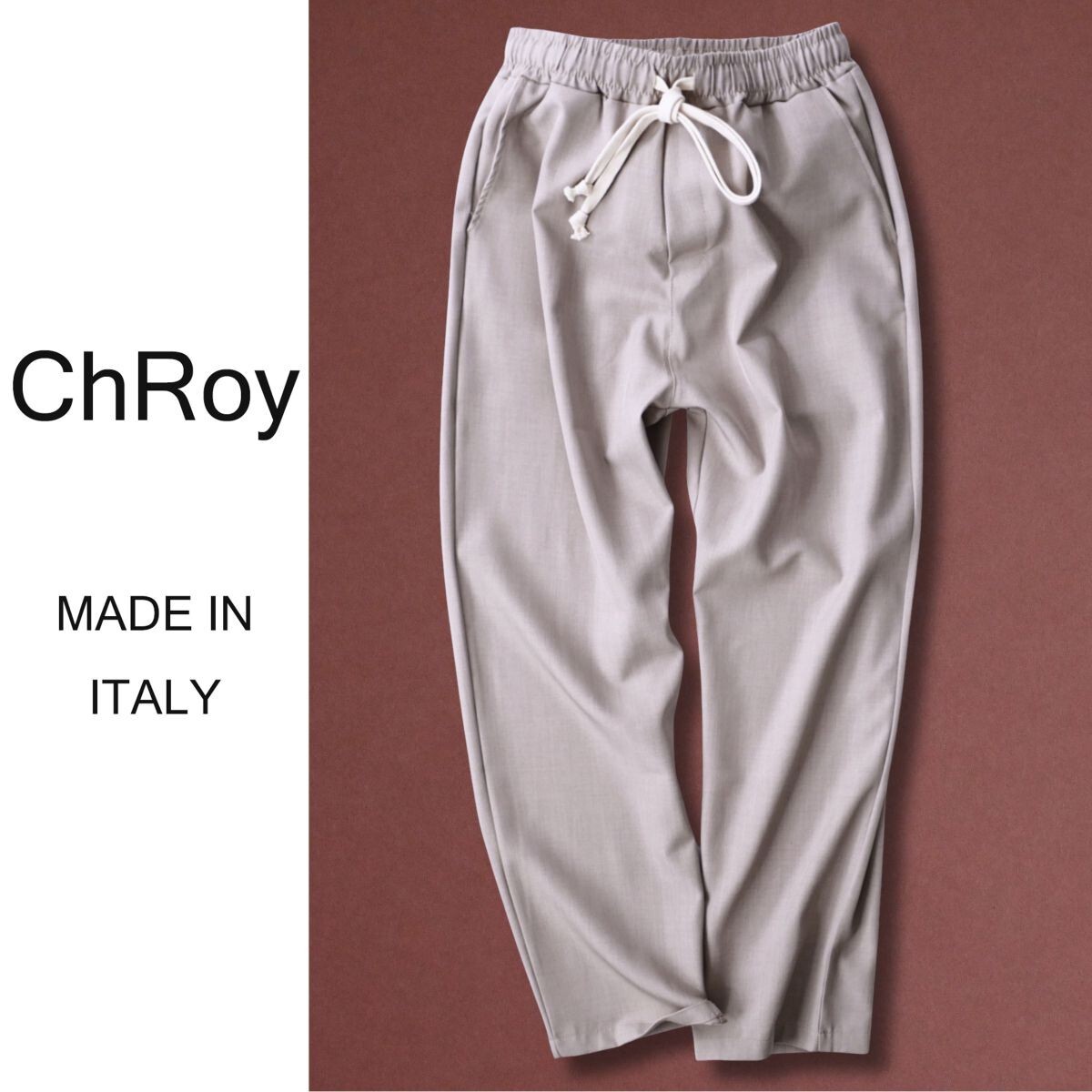 dr321p●XL●プレフォール●ミラノの街着ブランド●ChRoy「クロイ」●ドローストリングパンツ拍卖