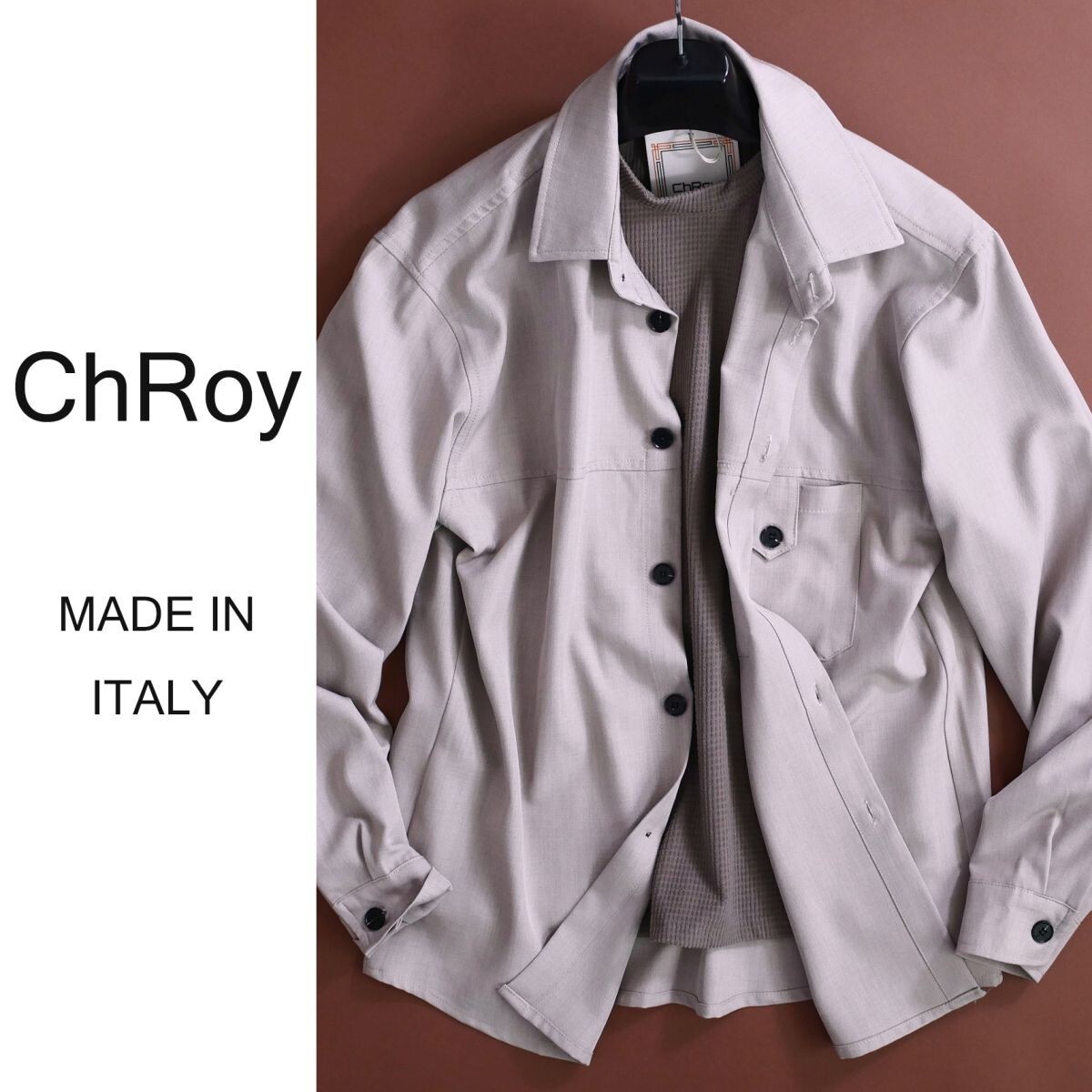 dr321●M●ミラノの街着ブランド●プレフォール●ChRoy「クロイ」●2025年新作●オーバーシャツジャケット拍卖