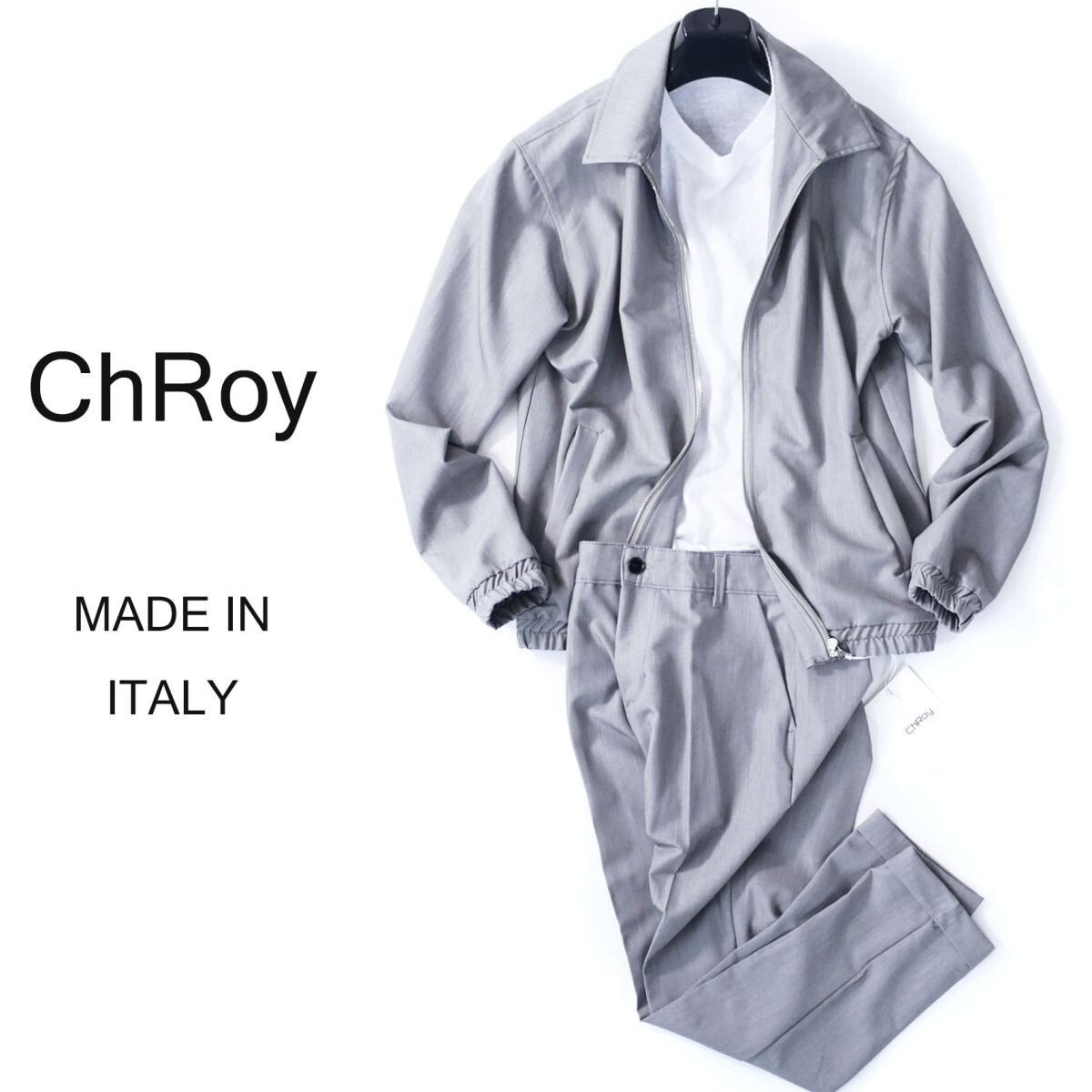 dr323●S●プレフォール●ミラノの街着ブランド●ChRoy「クロイ」●セットアップジャケット&パンツ拍卖