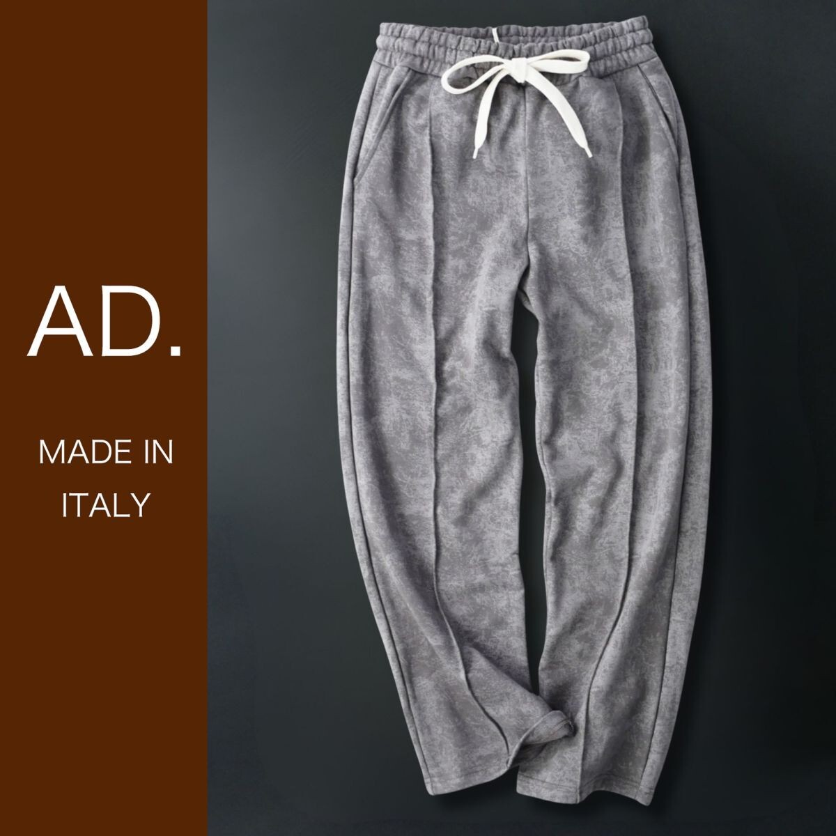 dr325p●M●ミラノの街着ブランド●AD.メイドインイタリー●特別柄/カラー●ドローストリングパンツ拍卖