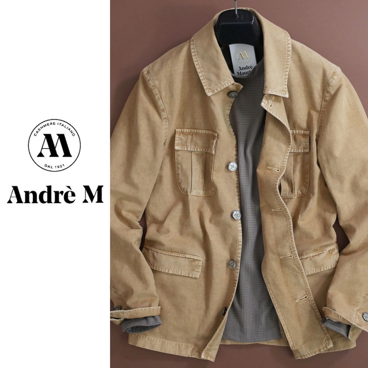 dr351●46●52●選択可●プレフォール●イタリア製熟練ブランド「アンドレ M.」●アウタージャケット拍卖