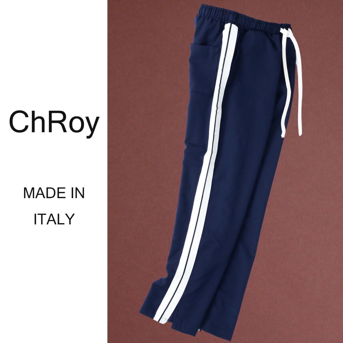 dr385●S●XL●選択可●ミラノの街着ブランド●ChRoy「クロイ」●イタリア製●ドローストリングパンツ拍卖