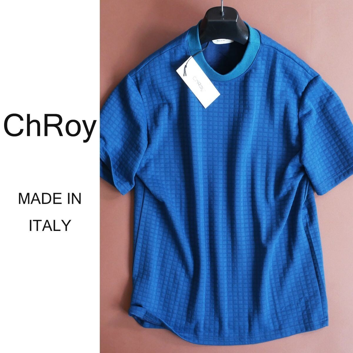 dr404●M●L●XL●XXL●選択可ミラノの街着ブランド●ChRoy「クロイ」●表情織り●半袖カットソー拍卖