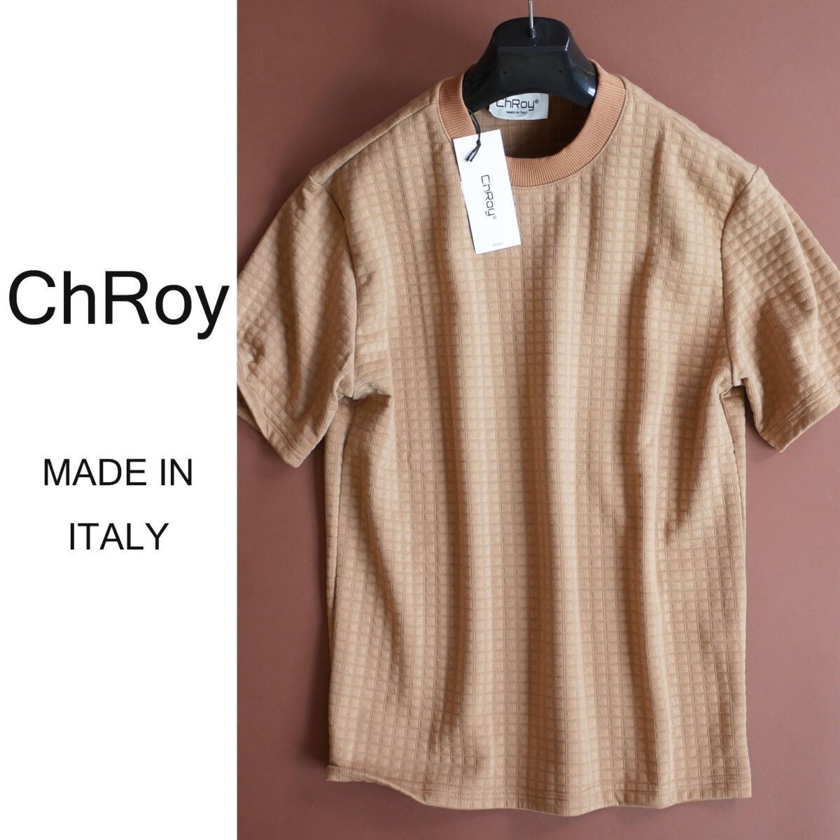 dr405●S●M●L●XL●XXL●選択可ミラノの街着ブランド●ChRoy「クロイ」●表情織り●半袖カットソー拍卖