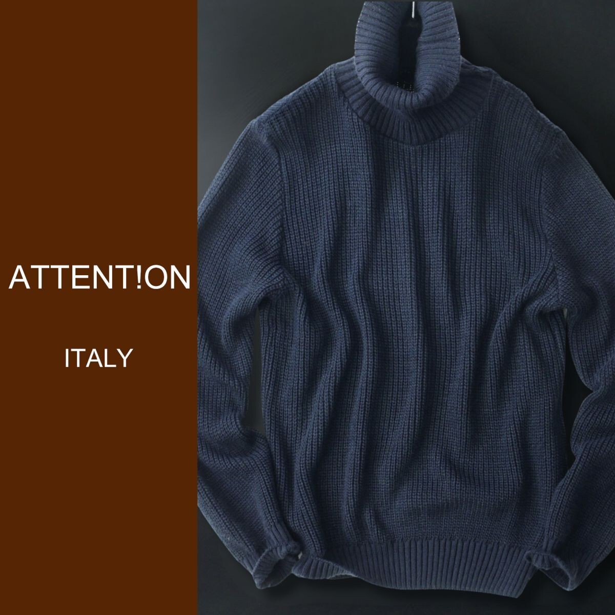 dp039●S●XL●XXL●選択可●中部イタリアの街着ブランド●厚口タートルニットセーター●ウールヤーン混紡●イタリア製拍卖