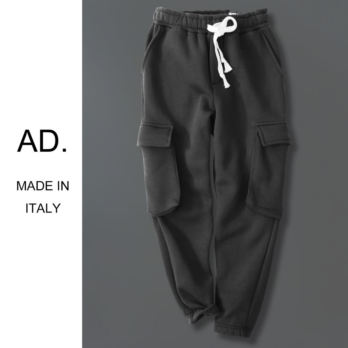 dr063●S●M●L●XL●選択可●ミラノの街着ブランド●超テーパードで、脚長効果!●カーゴジョガーパンツ●黒拍卖