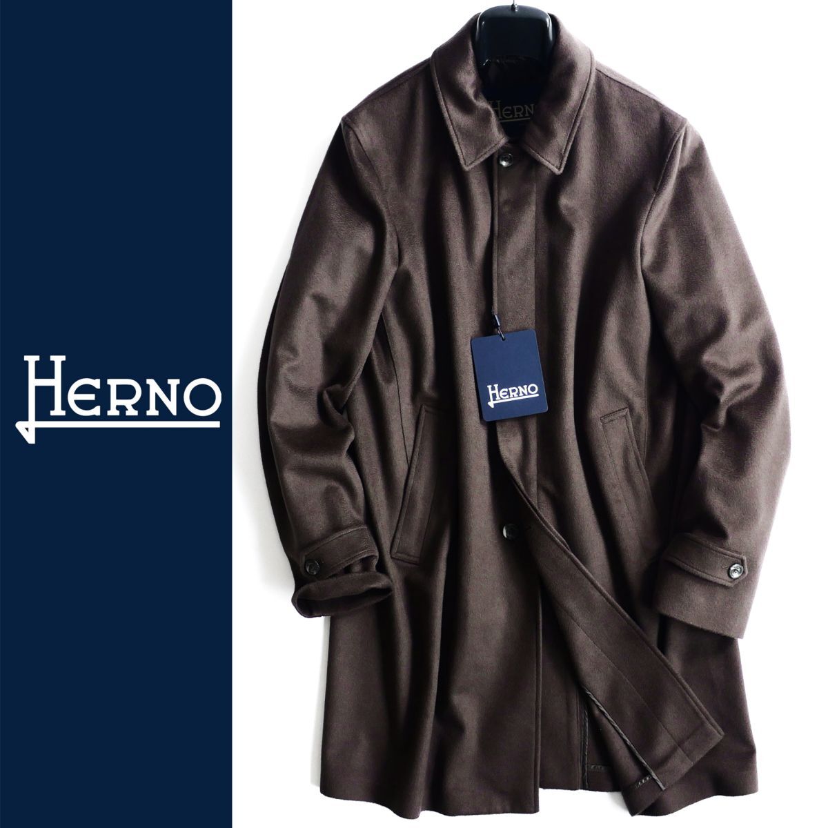 dt175●50●52●選択可●HERNOヘルノ●オールカシミヤのような美しさ●冬用コート●メンズ拍卖