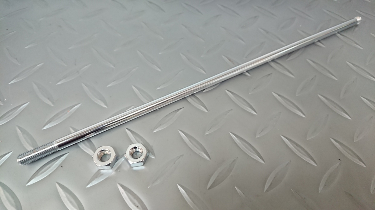 ハイドロ バックプレート用クローム ロングボルト&ナット4本★タンク固定 バックプレート ハードウェア アルミブロック拍卖