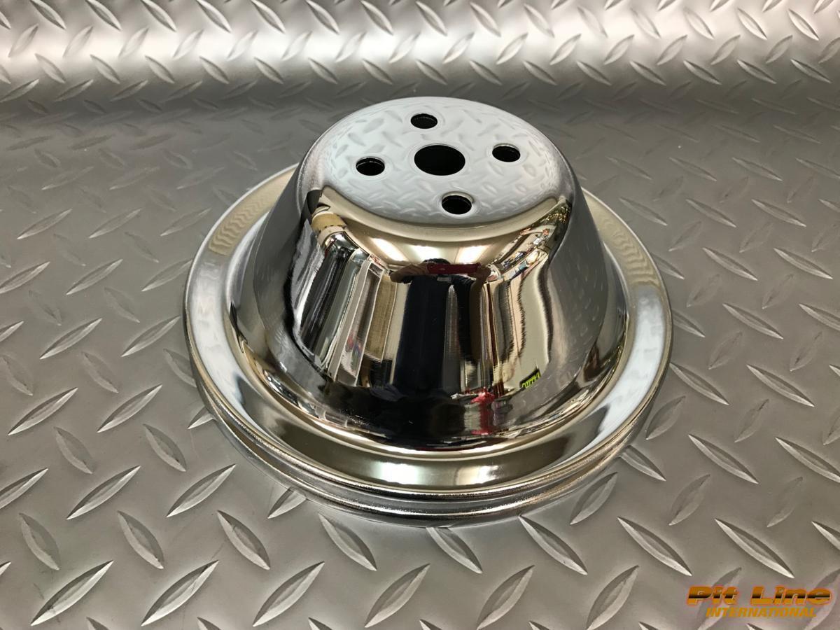 クロームウォーターポンププーリー SBC 1グルーブ インパラ、カプリス、シボレー拍卖