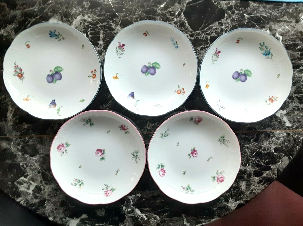 リチャードジノリ 19cm 中皿 5枚セット ロゼリーニ2枚+フェリーチェプルーン3枚拍卖