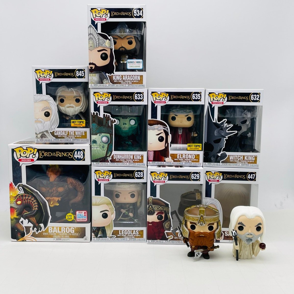 中古品 ファンコ FUNKO POP MOVIES THE LORD OF THE RINGS ロード・オブ・ザ・リング ガンダルフ レゴラス バルログ等 9種セット拍卖
