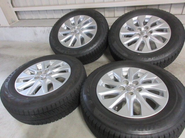 冬用+稀少な純正品set/格安売切り!! トヨタ 30系 プリウス PHV 後期 純正 (15x6+45 5H/100) バリ溝(ブリヂストン VRX2) 195/65R15 純正戻し拍卖
