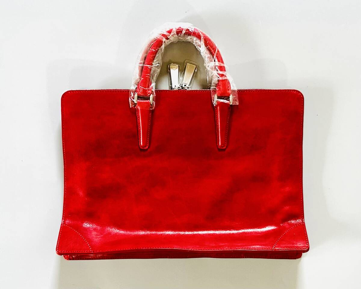 aniary(アニアリ)「レザー ブリーフケース(COLOR: RED)」(未使用品)拍卖