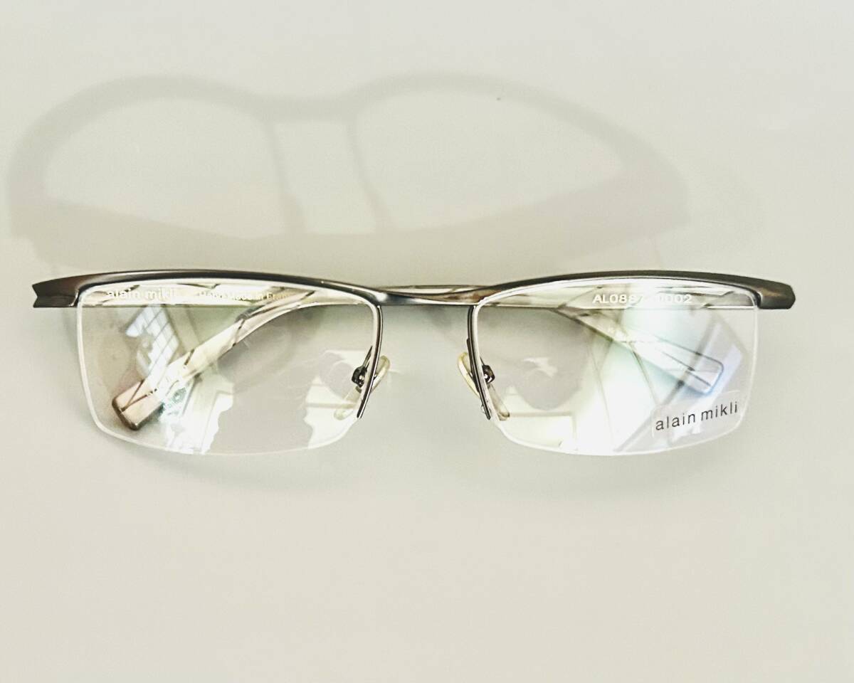 alain mikli paris(アラン ミクリ)「AL0887-0002 ハーフリム メタルフレーム(COLOR: SILVER)」(未使用品)拍卖