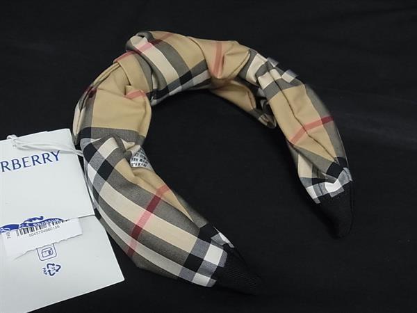 ■新品■未使用■ BURBERRY バーバリー ノバチェック キャンバス カチューシャ ヘアアクセサリー レディース ブラウン系 FP6384拍卖