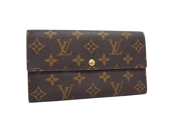 1円 LOUIS VUITTON ルイヴィトン M61725 モノグラム ポシェット ポルトモネ クレディ 二つ折り 長財布 ウォレット ブラウン系 FS5848拍卖