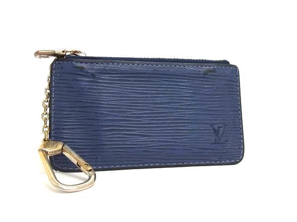 1円 LOUIS VUITTON ルイヴィトン M6380G エピ ポシェット クレ コインケース コインパース 小銭入れ ミルティーユ ブルー系 FS5766拍卖
