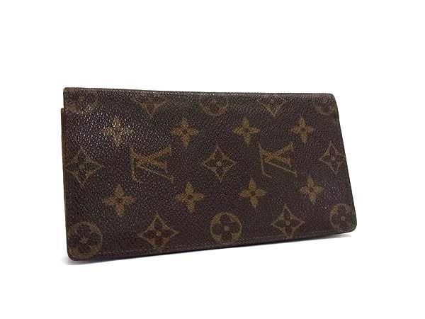1円 LOUIS VUITTON ルイヴィトン M60825 モノグラム ポルトカルトクレディ 二つ折り 長財布 ウォレット 札入れ ブラウン系 FS5734拍卖
