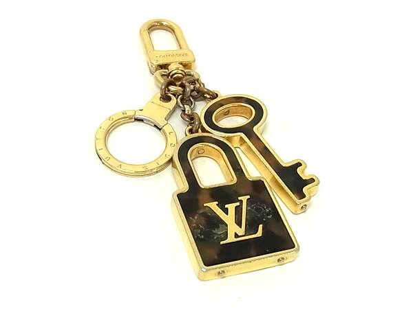 1円 LOUIS VUITTON ルイヴィトン M65088 ポルトクレ コンフィダンス キーホルダー キーリング バッグチャーム ブラウン系 FS5744拍卖