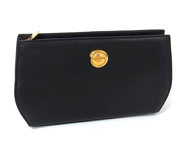 1円 ■美品■ Cartier カルティエ パンテール レザー マルチポーチ マルチケース 小物入れ メンズ レディース ブラック系 FS5930拍卖