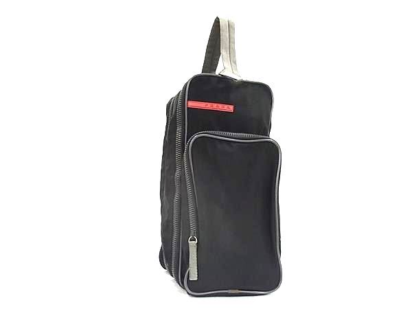 1円 ■美品■ PRADA プラダ プラダスポーツ テスートナイロン ワンハンドル ハンドバッグ メンズ ブラック系 FS5919拍卖