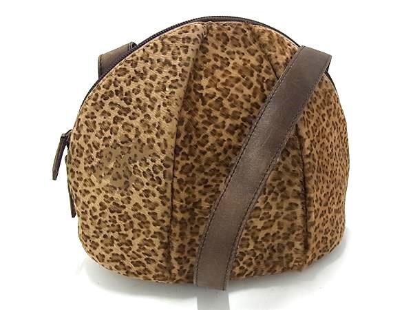 1円 BOTTEGA VENETA ボッテガヴェネタ ハラコ レザー 豹柄 ショルダーバッグ ワンショルダーバッグ クロスボディ ブラウン系 FS5935拍卖