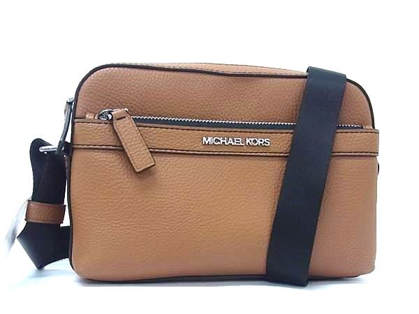 1円 ■新品■未使用■ MICHAEL KORS マイケルコース レザー ワンショルダー ショルダーバッグ クロスボディ ブラウン系 FS5615拍卖