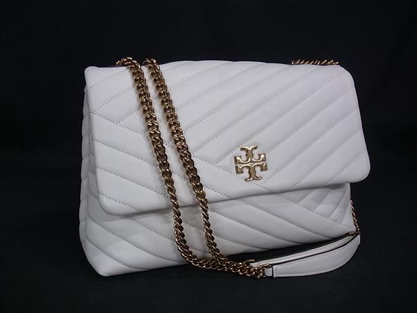 1円 ■美品■ TORY BURCH トリーバーチ キラ レザー チェーン ショルダーバッグ レディース アイボリー系 FS5511拍卖