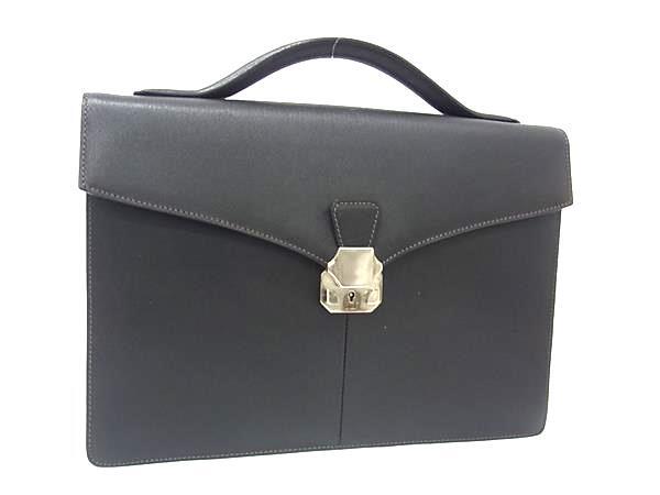 1円 ■美品■ dunhill ダンヒル レザー ハンドバッグ ビジネスバッグ ブリーフケース メンズ ブラック系 FS5590拍卖