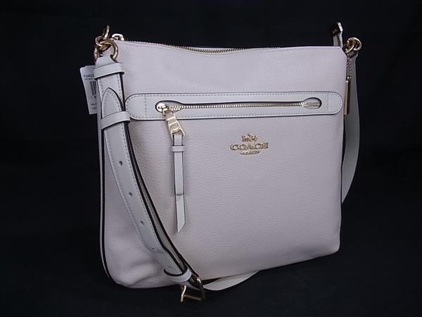 1円 ■美品■ COACH コーチ F34823 レクシー レザー クロスボディ ショルダーバッグ 斜め掛け レディース アイボリー系 BQ2185拍卖