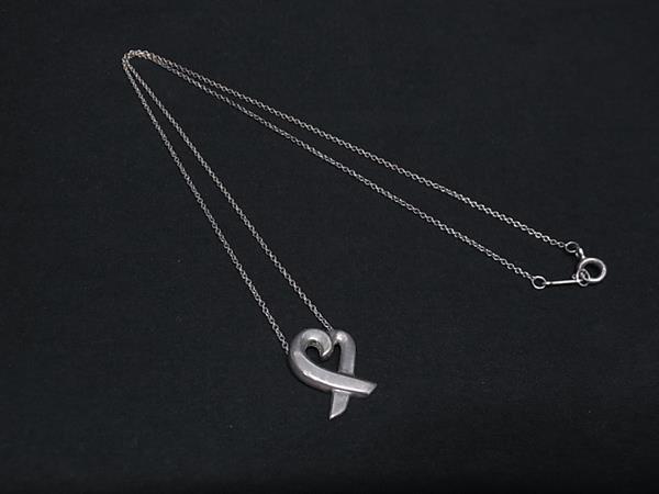 1円 TIFFANY&Co ティファニー パロマピカソ ラビングハート SV925 ネックレス ペンダント アクセサリー レディース シルバー系 FV0851拍卖