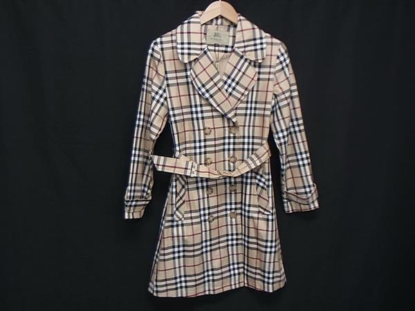 1円 ■美品■ BURBERRY バーバリー ノバチェック トレンチコート アウター 上着 表記サイズ 55 洋服 レディース ベージュ系 FQ1742拍卖