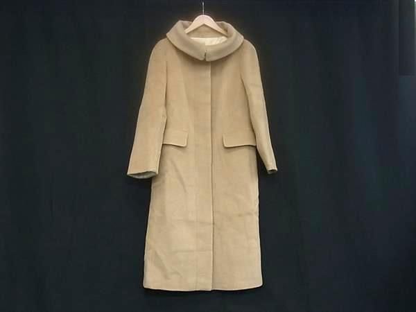 1円 ■美品■ Max Mara マックスマーラ バージンウール95%×カシミヤ5% ロングコート アウター 上着 洋服 サイズ 42 ベージュ系 FI8649拍卖